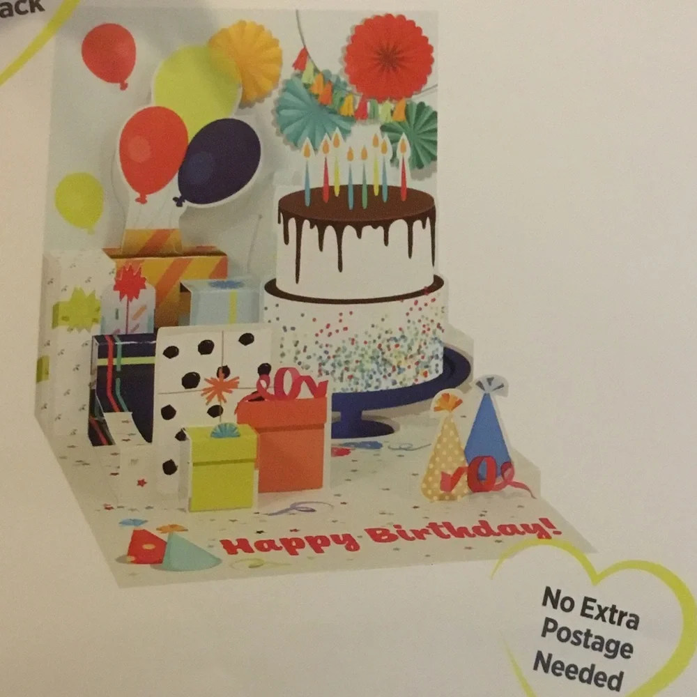 Pop up Birthday Greeting Cards set of 3